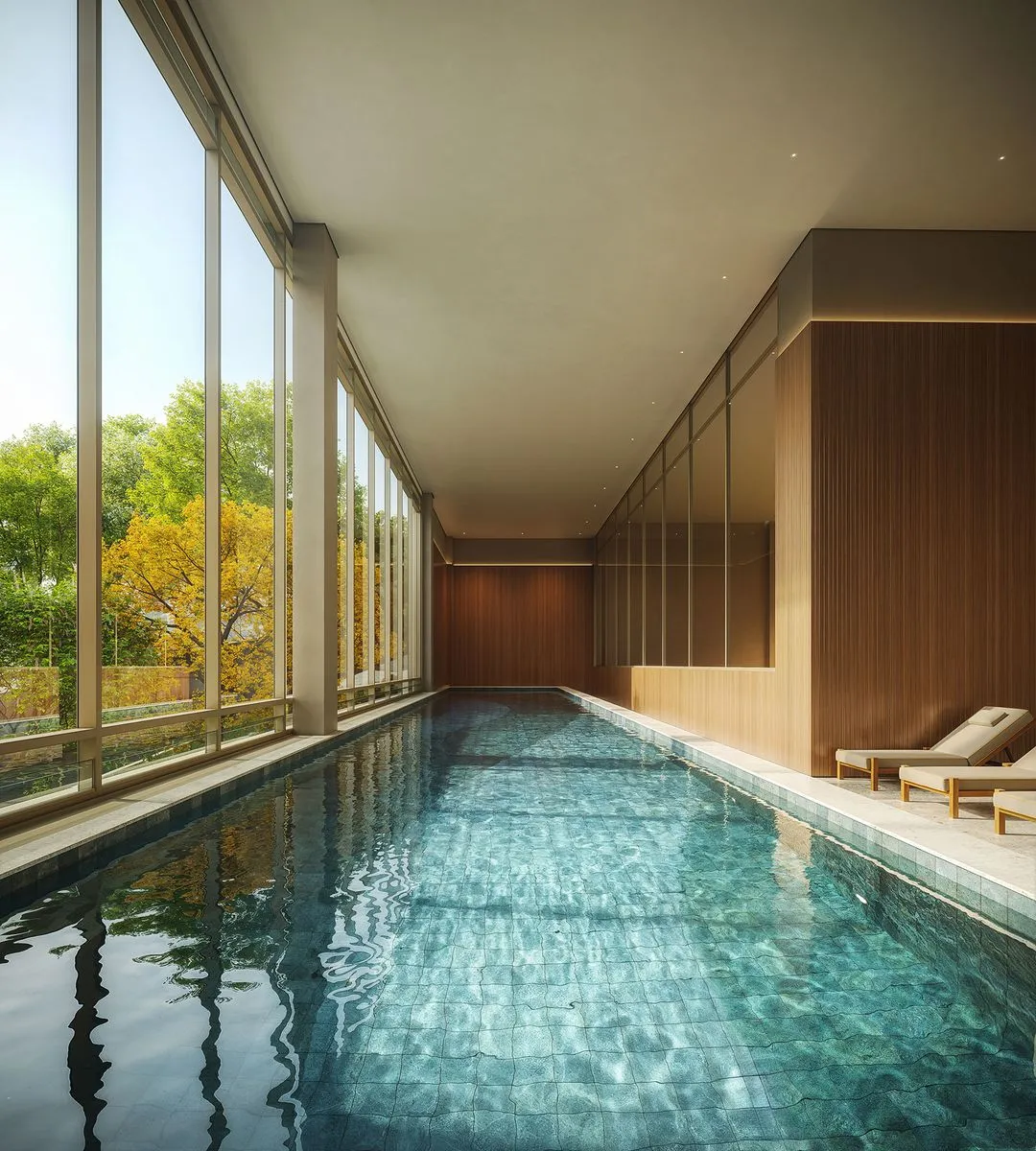 Artist’s impression of the heated indoor pool at ETERNO